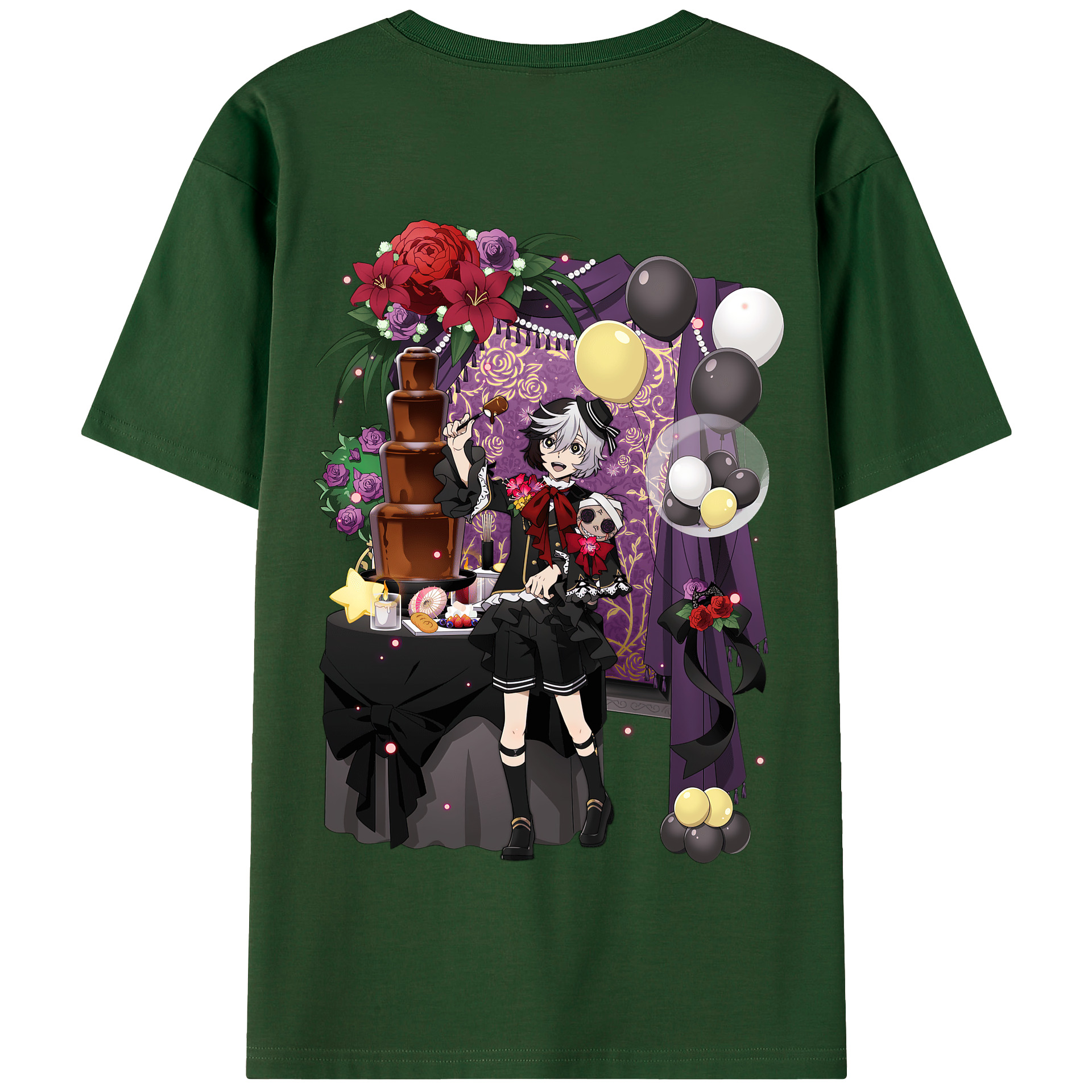 （画像用） 文豪ストレイドッグス Bungo Stray Dogs 綿100％半袖Tシャツ（背面プリント）